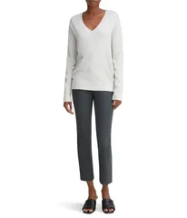ヴィンス レディース アウター ニット・セーター Vネック Vince Weekend VNeck Cashmere Sweater Heather White ホワイトのサムネイル