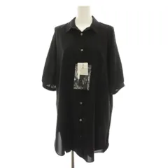 レキップヨシエイナバ L'EQUIPE YOSHIE INABA シャツ ブラウス 五分袖 38 黒 ブラック 無地 B5543FBL012 /YMのサムネイル
