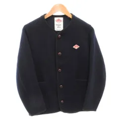 ダントン DANTON ウールモッサジャケット ブルゾン スナップボタン ロゴ刺繍 36 紺 ネイビー /FFのサムネイル
