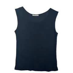CORDIER ブラック シンプル ベーシック ノースリーブ Tシャツ L インナーウェア レーヨン ブレンドのサムネイル