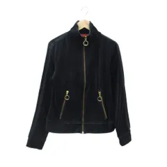 トミーガール tommy girl ベロアジャケット S 紺 ネイビー スタンドカラー サイドライン ジップアップ ミドル丈 /YS31 ■ECE003のサムネイル