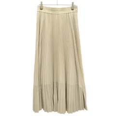 HYKE ハイク 25SS TAFFETA×FAUX LEATHER PLEATED SKIRT  プリーツスカート 251-14156 アイボリー系 2のサムネイル