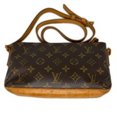 LOUIS VUITTON ルイヴィトン モノグラム トロター ショルダーバッグ M51240 ブラウン ショルダー破損有