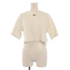 オフホワイト OFF WHITE LOGO DETAIL CROPPED T-SHIRT ロゴディティールクロップドTシャツ カットソー 半袖 クルーネック ショート丈 ワンポイント ストレッチ XS 白 ホワイト OWAA081C99JER001 /BBのサムネイル