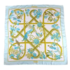 HERMÈS Caraïbes（カリブ） シルクスカーフ　カレ90 HERMES Caraïbes Silk Scarf Carre90 エルメス カレ90 × カリブ鳥 大判