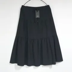 新品) THE AtG ブラック ティアード ロング丈スカート 77のサムネイル