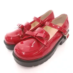 アクシーズファム axes femme 美品 ローファー 23.5cm 赤 厚底 リボン飾り /SX ■GY53のサムネイル