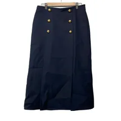 VALENTINO(バレンチノ) ロングスカート サイズ42 L レディース美品  - ダークネイビー シルク混のサムネイル