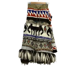 Sacai(サカイ) ロングスカート サイズ0 XS レディース - 18-04096 ダークブラウン×白×マルチのサムネイル