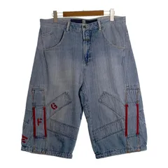 MARITHE FRANCOIS GIRBAUD マリテフランソワジルボー デニムショートパンツ バギーショーツ ライトブルー Size 36のサムネイル