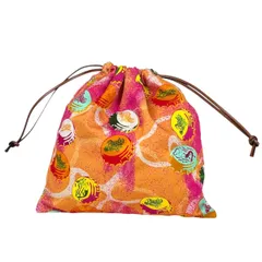 ロエベ LOEWE アクセサリーポーチ Paula's Ibiza ドローストリング 巾着 キャンバス オレンジ マルチカラー レディース 【中古】のサムネイル