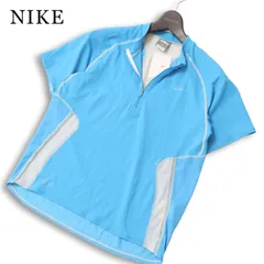 未使用★ NIKE ナイキ 春夏 半袖 メッシュ ストレッチ 切替 ハーフジップ ポロシャツ Sz.S メンズ トレーニングのサムネイル