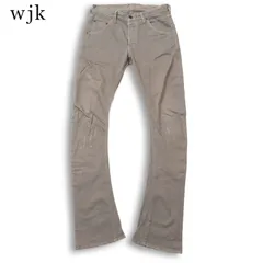 wjk ダブルジェイケイ ダメージ加工★ バナナシルエット スリム ブーツカット デニム パンツ ジーンズ Sz.M メンズのサムネイル