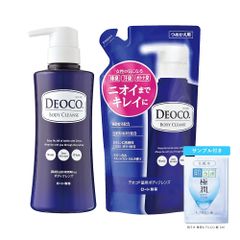 デオコ 薬用デオドラント ボディクレンズ 本体 350mL + つめかえ 250mL 医薬部外品 極潤ヒアルロン酸サシェット付き