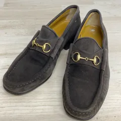 GUCCI/グッチ ホースビットローファー 37C (24cm相当) スエード ブラウン/茶 レディース イタリア製[OL00979]のサムネイル
