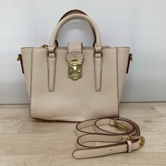 Samantha Vega/サマンサベガ ハンドバッグ/ショルダーバッグ 2way アイボリー系 ゴールド金具 レディース ショルダーストラップ付[OE00171]