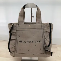 JILL by JILLSTUART フリルトートバッグ/ハンドバッグ レディース ベージュ系 キャンバス ビジュー ロゴ刺繍[OE00173]のサムネイル