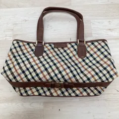 DAKS/ダックス トートバッグ/ハンドバッグ ハウスチェック柄 ブラウン/ベージュ キャンバス系 レディース[OE00200]のサムネイル