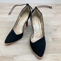 Dulcis Regalo パンプス Lサイズ ブラック/黒 アンクルストラップ ポインテッドトゥ レディース 靴 シューズ[OK04881]のサムネイル