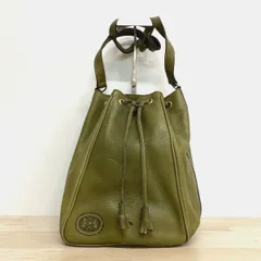 A.D.M.J. 巾着 ショルダーバッグ グリーン/オリーブ タッセル付 肩掛けバッグ レディース エーディーエムジェイ[OO00293]のサムネイル