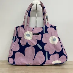 marimekko/マリメッコ トートバッグ ウニッコ柄/花柄 キャンバス パープル/ネイビー系 レディース[OO00294]のサムネイル