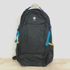 美品 Columbia/コロンビア バックパック/リュックサック ブラック/黒 ブルー/パープル/イエロー マルチカラー ロゴ[OG00314]のサムネイル