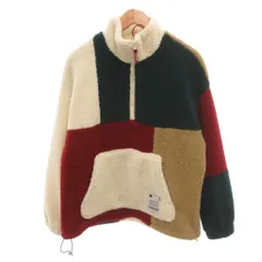 ベルシュカ Bershka フリースプルオーバー S マルチカラー 長袖 切り替えデザイン ハーフジップ スタンドカラー ボア /HW ■ECF001のサムネイル