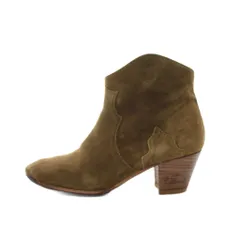 イザベル マラン エトワール ISABEL MARANT ETOILE Dicker ショートブーツ シューズ 38 オリーブ ウエスタン調 スエード レザー /RI ■OSのサムネイル