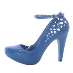 メリッサ melissa パンプス ハイヒール ストラップ PVC US7 ブルー /YO21のサムネイル