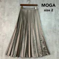 MOGA モガ 2 シャイニーサテンプリーツスカート ロングスカート フレアスカート ボトムス ブロンズ B0223BFS523B 光沢感 ウエストゴム 上品 エレガント 大人カジュアル フェミニン オフィスカジュアル ★ ■◇のサムネイル