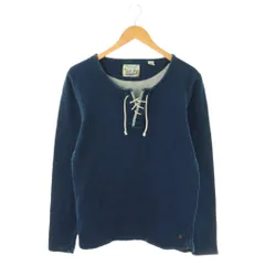 スコッチ&ソーダ SCOTCH & SODA レースアップ ヘンリーネック スウェット カットソー 長袖 コットン S 紺 /NR ■OS ■ADのサムネイル