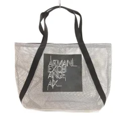 アルマーニエクスチェンジ A/X ARMANI EXCHANGE ロゴメッシュトートバッグ 942719/1P041 肩掛け 大きいサイズ 白 ホワイト 黒 ブラックのサムネイル