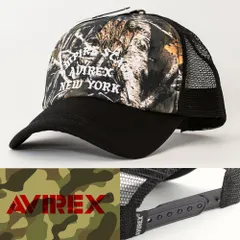 AVIREX アヴィレックス メッシュキャップ バーシティロゴ 刺繍 帽子 キャップ カモフラ 迷彩 リアルツリー 正規品 81580500-36のサムネイル