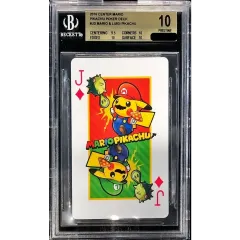 も*し様 【PSA10】ポケモン × 任天堂 マリオピカチュウ トランプ ♣️K