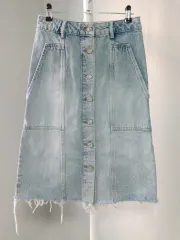ALLSAINTS オールセインツ ボニー デニム ミディ スカート (UK 4 / US 0)のサムネイル