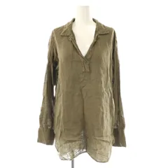 バグッタ Bagutta PAMELAT リネン スキッパーシャツ チュニック丈 XS ブラウン /ES ■OSのサムネイル