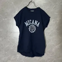 MICANA アメリカーナ  AMERICANA  MICA&DEAL カレッジ ロゴ  Tシャツ 紺 Fのサムネイル