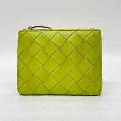3002 BOTTEGA VENETA ボッテガヴェネタ 折り財布 マキシイントレチャート グリーン レザーのサムネイル