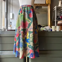 要S　【東あずま店 併売品】 bull de savon ビュルデサボン 総柄 ロング long スカート skirt マーブル　フレアのサムネイル