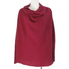 ノット KNOTT トゥモローランド 美品 18AW ニット セーター 長袖 カシミヤ混 ワイド 変形ネック フリーサイズ ワインレッド /Xのサムネイル