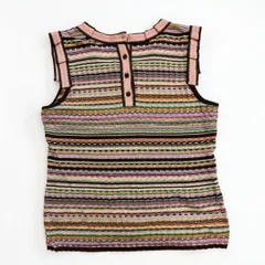 MISSONI マルチカラーボーダー ノースリーブニットトップス マルチカラーのサムネイル