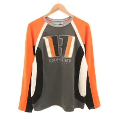 バートン BURTON スキーウェア スノボーウェア Tシャツ カットソー ラグラン 長袖 M オレンジ グレー /JS ■IBO100のサムネイル