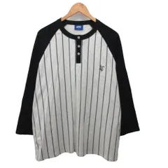 ラファイエット Lafayette LFYT 美品 PINSTRIPE RAGLAN SLEEVE TEE ロンT カットソー 長袖 ストライプ ヘンリーネック XL 黒 ブラック グレー LS260102のサムネイル