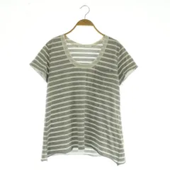 サカイラック sacai luck チュール ボーダー Tシャツ 半袖 Uネック 2 グレー /MY ■OSのサムネイル