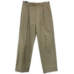 【中古】 GUCCI グッチ 2タック トラウザー ストレートワイドパンツ ベージュ ズボン 627908 ZAB3R ウール サイズ46 Mサイズ程度 メンズ 25036417 MKのサムネイル