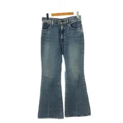 プラージュ Plage セイヒンカコウセンタープレスデニムパンツ ジーンズ バギーパンツ USED加工 34 青 ブルー /HNのサムネイル