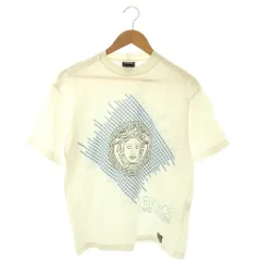 ヴェルサーチジーンズ VERSACE JEANS COUTURE メデューサ Tシャツ 半袖 クルーネック ロゴ プリント XS 白 ホワイト /BBのサムネイル