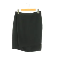 イッセイミヤケ ISSEY MIYAKE サイドベルト変形リネンスカート タイト アシメントリー 1 黒 /CX ■OSのサムネイル