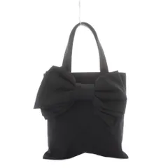 ミュゲ muguet トートバッグ ハンドバッグ 黒 ブラック リボン ナイロン /RI ■OSのサムネイル