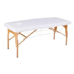 マッサージベッドカバー 有孔 (綿) 全6色 長さ180?190×幅65?75cm ホワイト [ マッサージ エステ 整体 施術 ベッド カバー シーツ シート ボックスシーツ マットレスカバー ベッドカバー ベッドシート ベッドシーツ ベッ 75c5173bのサムネイル